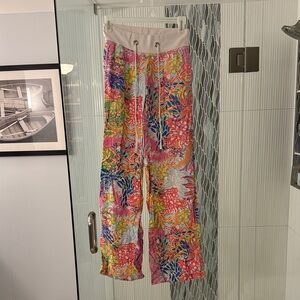 Colorful Tropical Print Pants